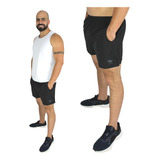 Calçao Tactel C / Elastano Corrida Treino Short Masculina