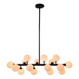 Lustre Pendente Júpiter 16 Lâmpadas G9 Preto Pd10201-16.000 110v/220v