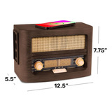 Fuse Vint Radio Retro Vintage | Almohadilla De Carga Inalámb