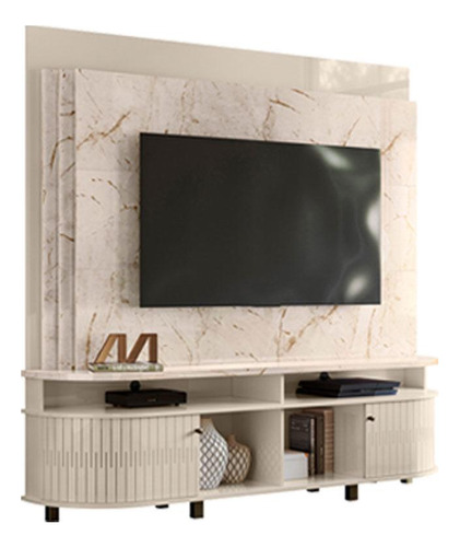 Estante Home Theater Daytona Calacata Off White  Madetec