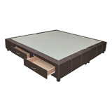 Base Para Cama Modelo Plus Cajones Queen Size Tela