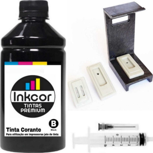 Recarga Cartucho Preto 60ml Compatível C/ Impressora Hp 2374