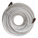 Cable Coaxial Chipa Rg6 X 10 Mts Blanco Con Conectores