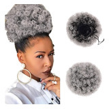 Aplique Coque Afro Cacheado Puff Orgânico Cor #t1b/gray 2und