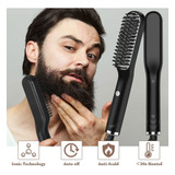 Cepillo Alisador De Barba Para Hombres: 3 En 1 Peine Eléctri