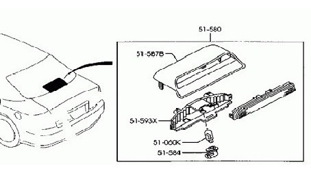 3er. Stop Trasero Interno Original Mazda 6 Foto 5