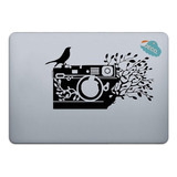 Calcomanía Sticker Para Laptop Camara Pajaro Mod2