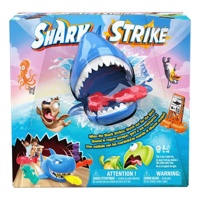 Spin Master Games, Shark Strike, Juego De Bolos Con Tiburón De Cuerda Que Muerde, Juego Sencillo Para Niños En Edad Preescolar, Diversión Para Toda La Familia, 24 Jugadores, A Partir De 5 Años | Envío gratis