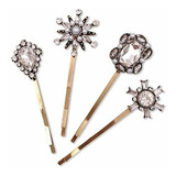 Horquillas - 4pcs Vintage Rhinestone Pearl Bobby Pins Decora