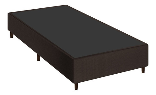 Base Cama Box Solteiro Pollare 88x188cm Corano Marrom