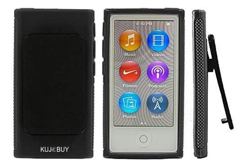 Funda De Goma Tpu Con Clip Para Cinturon Para iPod Nano De 7