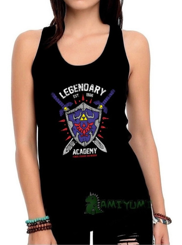 Regata Zelda Escudo Games Camiseta Feminina Regata