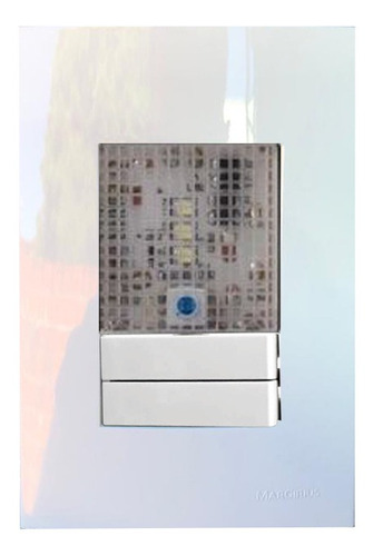 Conjunto 4x2 Módulo Luz Emergencia Interruptor Duplo Branco