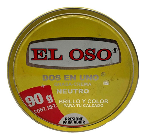 Grasa Crema Para Zapatos De Piel Dos En Uno El Oso 90 G