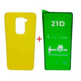  Silicone Case  Para Xiaomi Redmi Note 9 Y Vidrio Ceramico