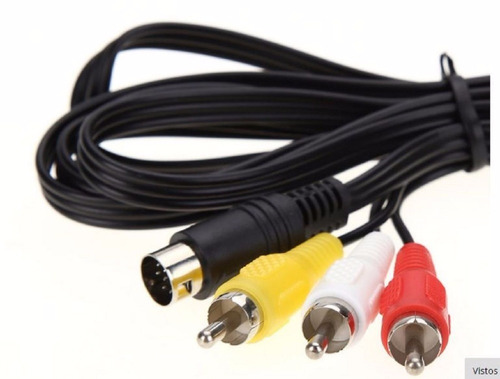 Cable A/v De 3 Rca A Conector De 10 Pines, Para Sega Saturn