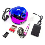 Pulidor Drill Pro Uso Rudo 35000 Rpm C/pedal Para Acrílico Color Azul-rosa