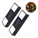 Pack X2 Lampara Led Aplique Solar Foco Reflector Exterior 5w