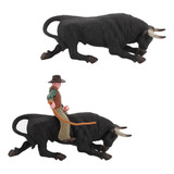 1 Figura De Toro Realista Muñeca De Montar A Caballo Figuras