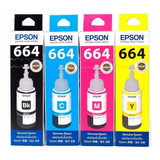 Tinta Epson T664 Originales Packx4 Black-cyan-magenta-amar