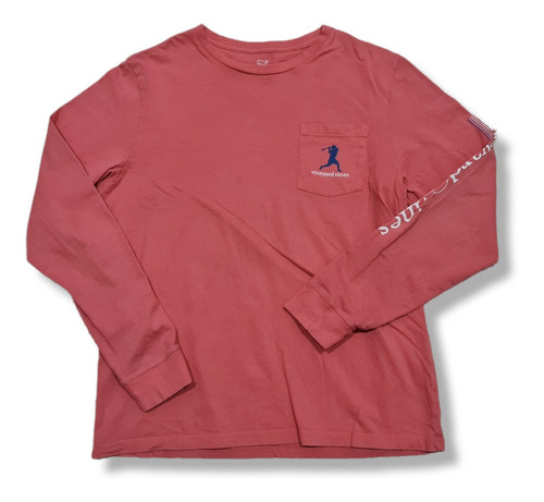 Playera Manga Larga Vineyard Vines Xchica Xs Rosa Original 