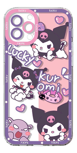 Bonita Funda De Teléfono Sanrio Kuromi Para iPhone 15, 14, 1