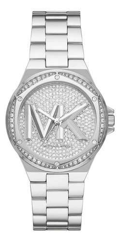 Reloj Michael Kors Lennox Plateado Con Cristales Para Dama