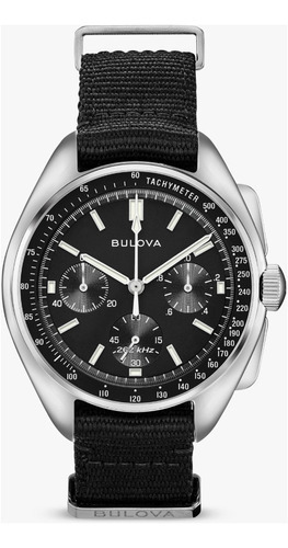 Reloj Bulova 96a225 Lunar Pilot Hombre Tela Cronómetro
