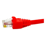 Cabo Rede Cat6 Utp 100% Cobre Vermelho 07 Metros  Montado