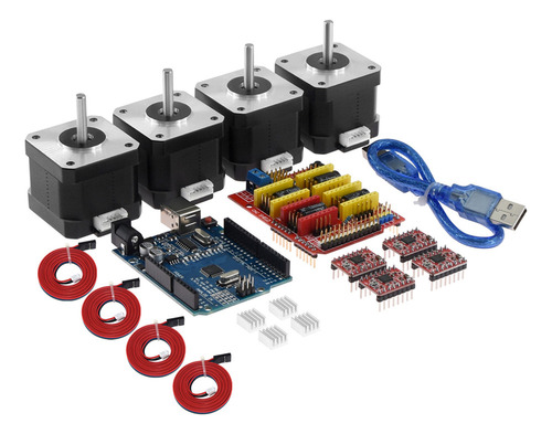 Placa De Expansión 4*4401 V3.0 Stepper R3 Kit Shield Motor