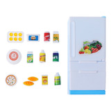 Refrigerador En Miniatura Modelo Freezer Con Comida Para Niñ