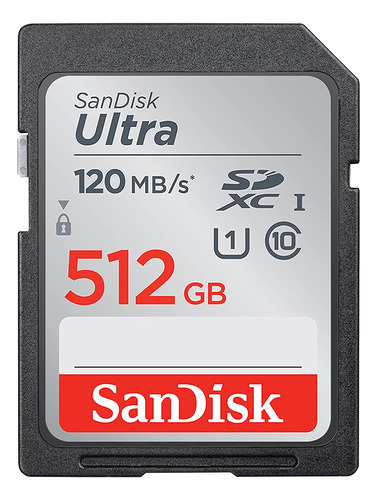 Tarjeta De Memoria Sandisk Ultra Sdxc Uhs-i De 512 Gb, 120 M