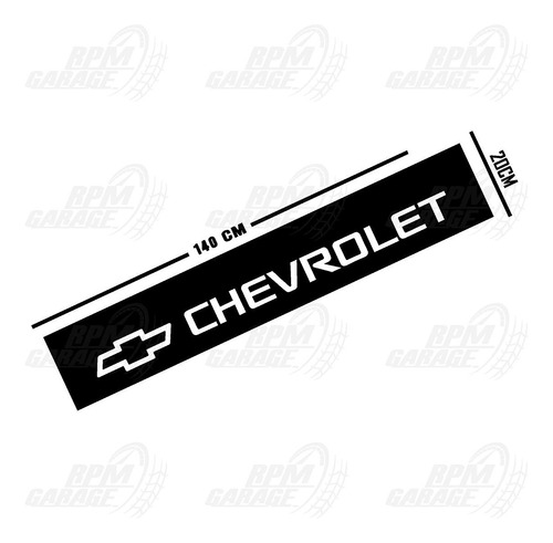 Sticker Parabrisas Sombrilla Adhesiva Chevrolet 