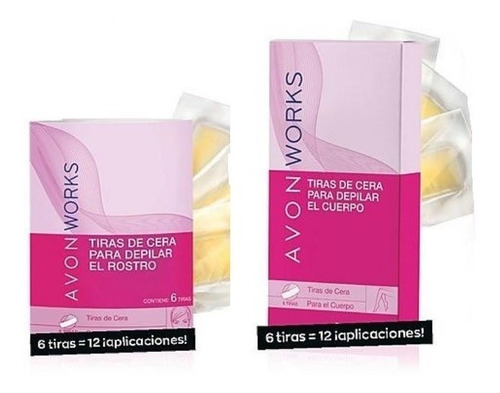 Tiras Depilar El Cuerpo X 6 + Tiras Rostro X 6 Set X 2 Avon