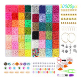 Set Bricolaje De Cuentas Kit Para Hacer Pulseras 30000pcs