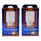 Kit 5 Carregador Celular Inova 3.1 2usb Atacado Tipo C + Nfe