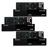 Kit 3 Receptor Digital Full Hd Satmax 5 Banda Etrs70 Elsys