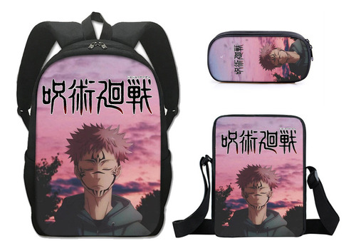 Mochila Jujutsu Kaisen Spell Back Battle De Gran Capacidad 0