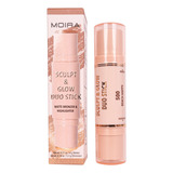 Iluminador Y Bronzer 2 En 1 Stick Moira Cosmetics Sculpt Duo Tono Del Maquillaje Beach Happy