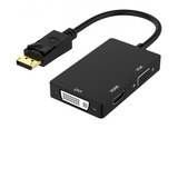 Adaptador Conversor 3 Em 1 Display Port Para Dvi Hdmi Vga 