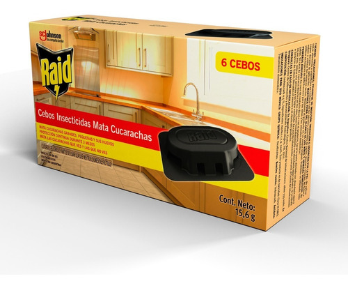 Raid Cebos Mata Cucarachas X 6 Unidades