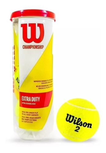 Pelotas Tenis Wilson Tubo 3 Padel Championship Pelotitas Entrenamiento Cancha