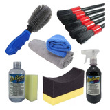 Kit Limpia Llantas Cepillo Silicona Limpiador Ferrico Detail