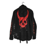 L Chaqueta Vaquera Hombres De Moda Viper Demon Estampado