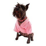 Bata Baño P/perro Xxl Bubble Coat Rosa Algodón Pet Pals