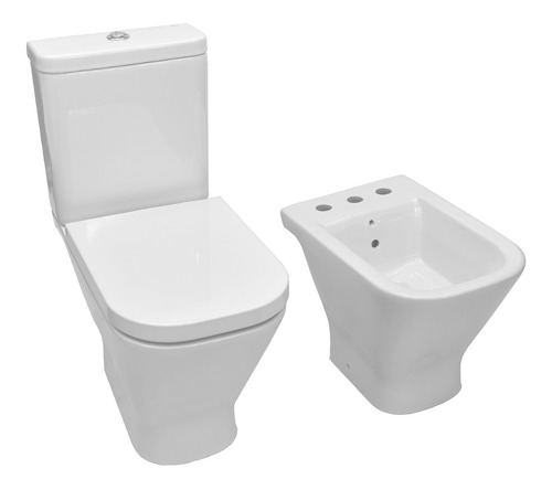 Inodoro Con Mochila Bidet Tapa Original Roca Gap 