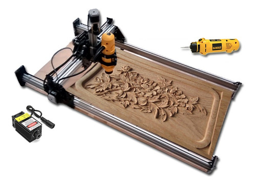 Router Cnc Armado 122x244 Con Laser De 40w Cortador Grabador