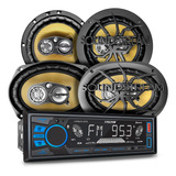 Kit Autoestéreo Par Bocina 6x9 + Par Bocinas 6.5 Soundstream