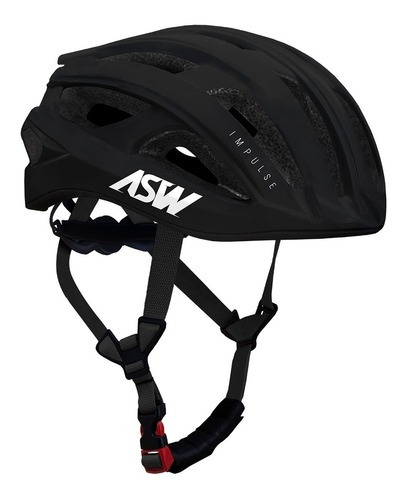 Capacete Ciclismo Asw Bike Impulse Preto Fosco Tamanho P/m