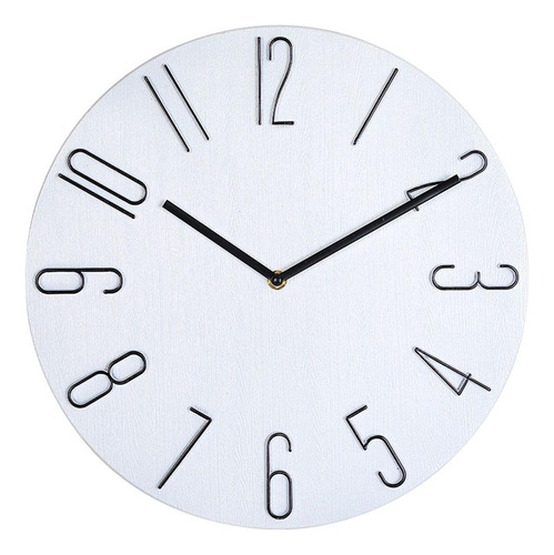 30cm Reloj De Pared Reloj De Cuarzo Columpio Sala De Blanco
